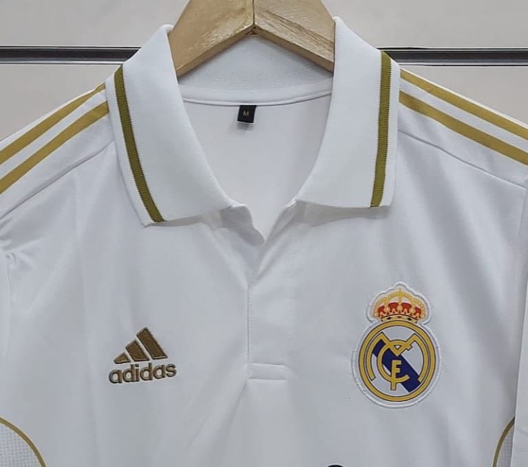 Real Madrid 2011/12 Ronaldo #7 Home Kit – White Retro Jersey by Adidas CR7 Premium Fabric