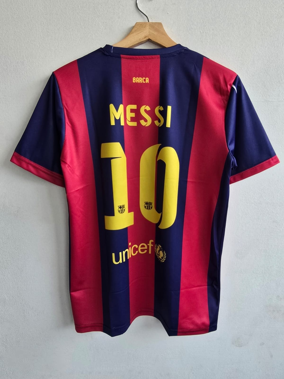 FC Barcelona 2014 2015 Lionel Messi #10 Home Jersey – Official Nike Barça Football Shirt with Premium Fabric 2014 2015