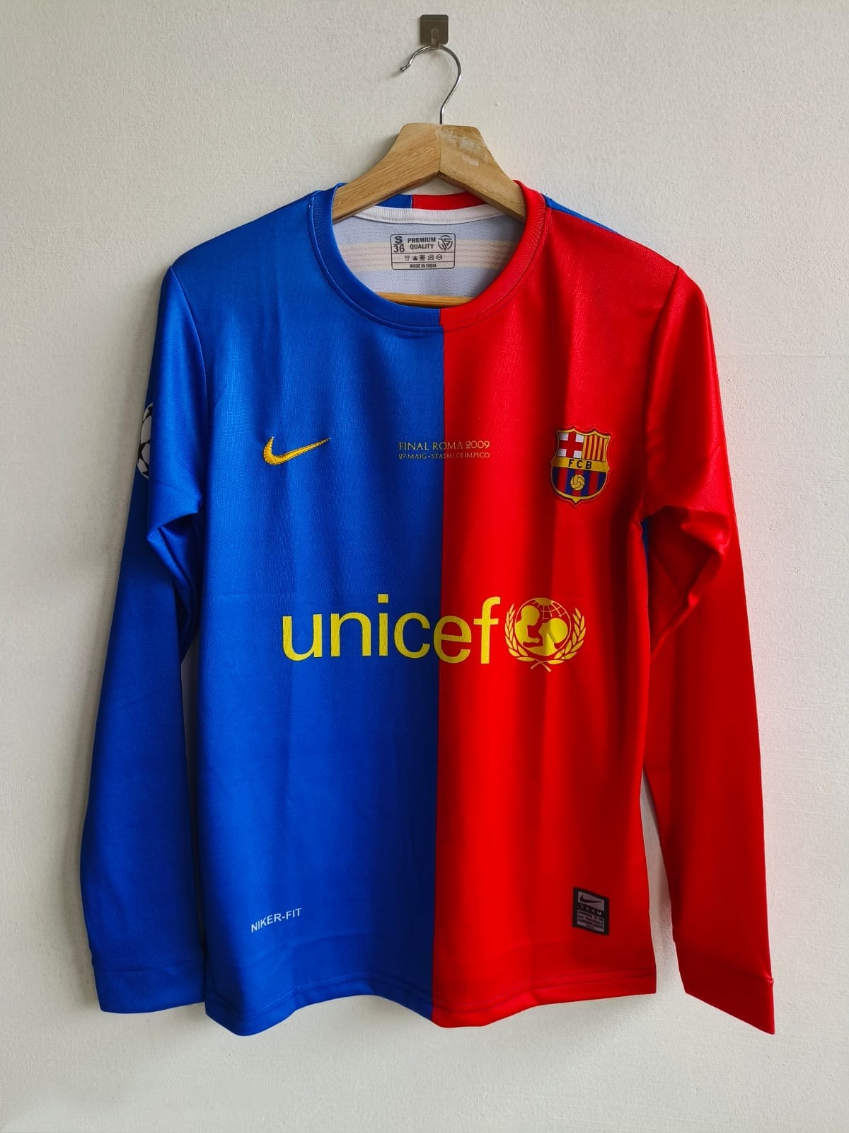 FC Barcelona 2008 2009 Lionel Messi #10 UCL Final Home Jersey – Official Nike Champions League Shirt with Premium Fabric