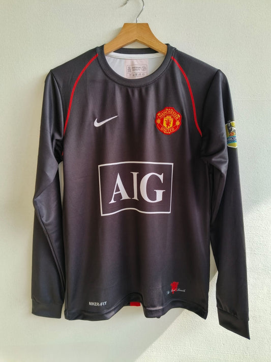 Manchester United 2007–08 Ronaldo #7 Away Jersey – Iconic Black Kit | Premier League & UCL Champion Edition 🏆