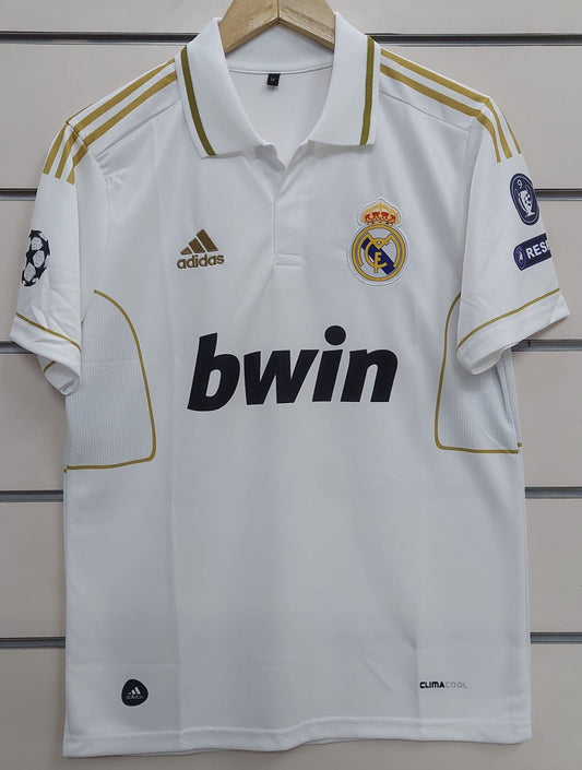 Real Madrid 2011/12 Ronaldo #7 Home Kit – White Retro Jersey by Adidas CR7 Premium Fabric