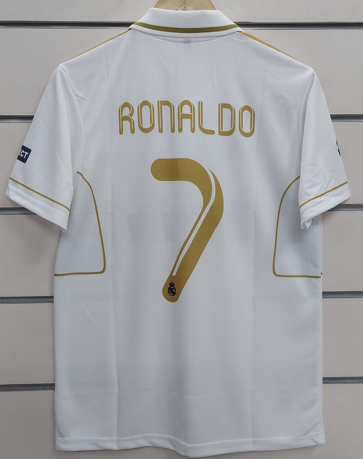 Real Madrid 2011/12 Ronaldo #7 Home Kit – White Retro Jersey by Adidas CR7 Premium Fabric