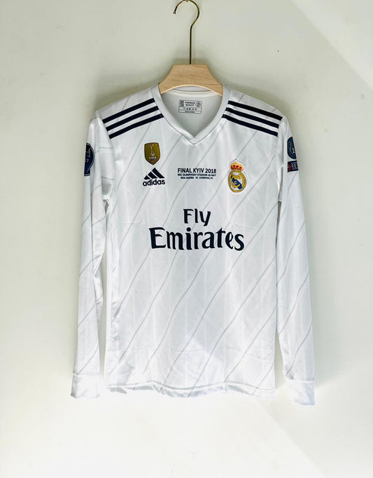 🏆 Real Madrid 2017–18 UCL Final Jersey – Ronaldo #7 Home Kit ⚪ | Kyiv Glory Edition