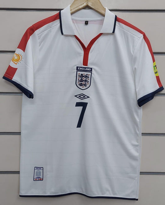 England National Team David Beckham #7 Home Jersey – Official Umbro Football Shirt with Premium Fabric